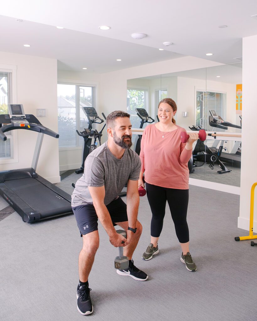 Solaro Residential Rentals Apartment Langley Gym Fitness Couple